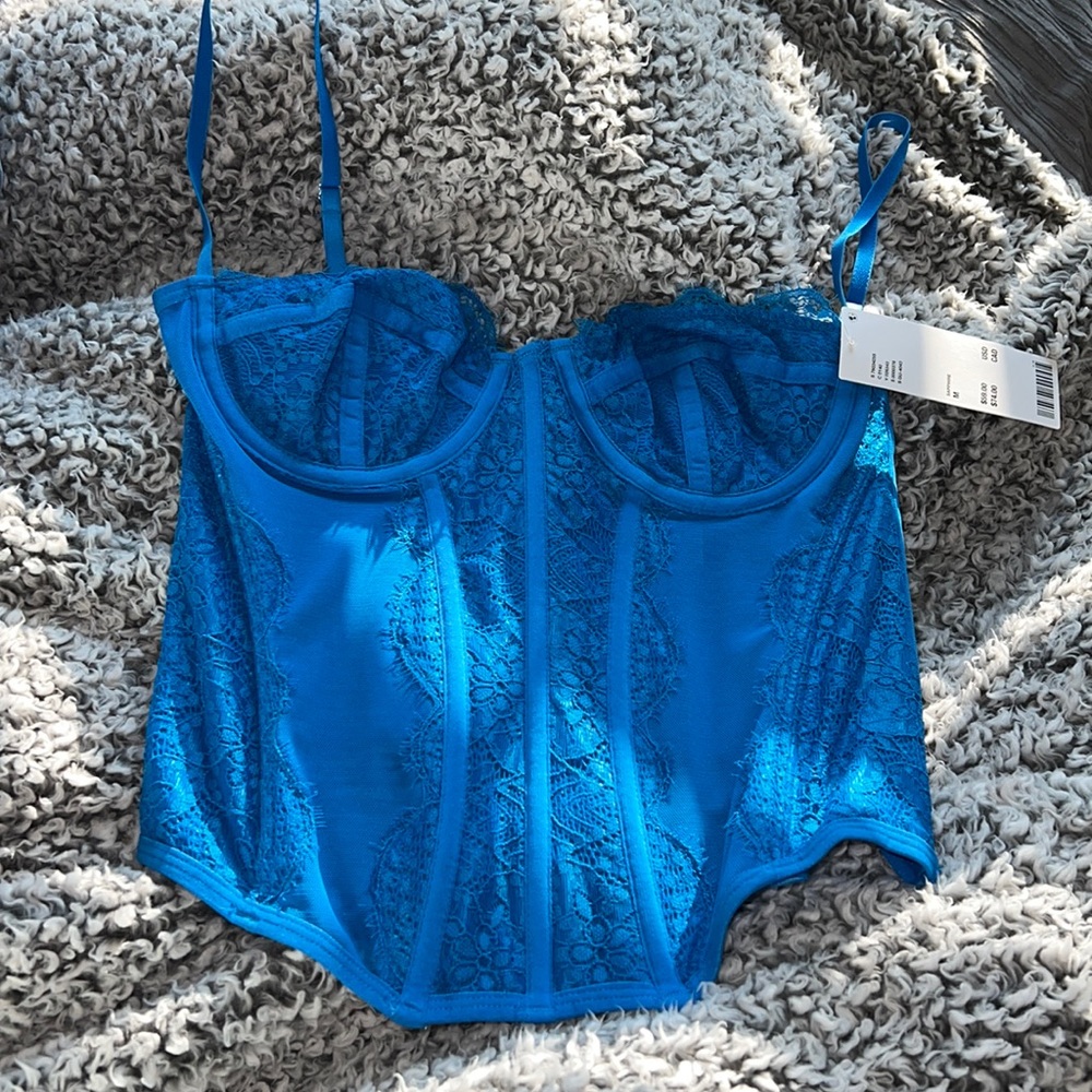 Blue urban outfitters modern love corset